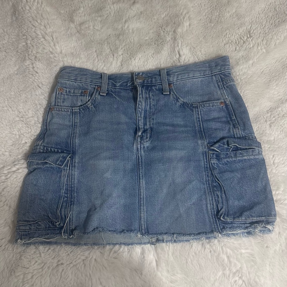 Pistola denim blue mini skirt